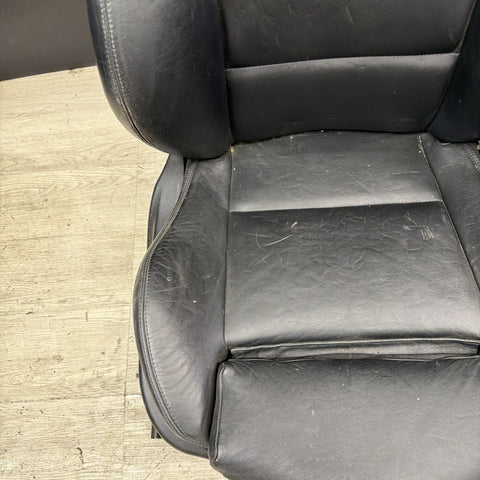 BMW E46 M3 Coupe Front Sport Seats Pair Black Napa Leather 2001-2006 OEM *Notes*