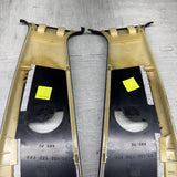 00-03 BMW E39 M5 B-Pillar Column Interior Upper Cover Pair Alcantara Black OEM