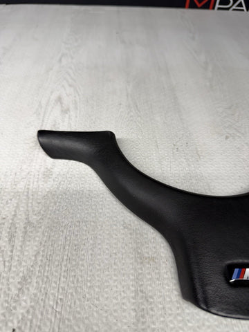 01-06 BMW E46 M3 Lower Steering Wheel Trim Cover Plate Leather