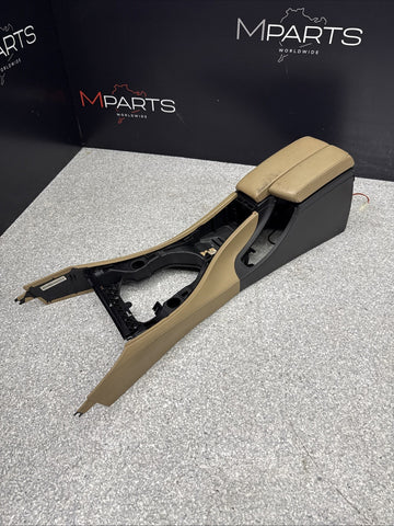 08-13 BMW E90 E92 E93 M3 Front Center Console Armrest Extended Leather Bamboo
