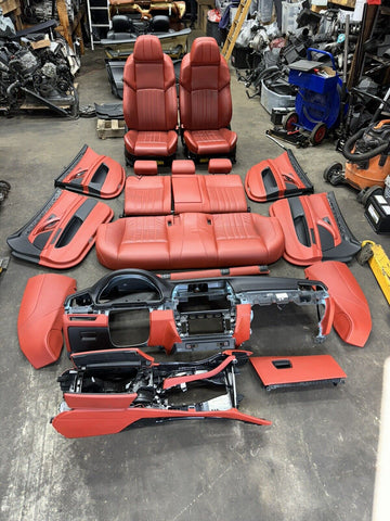 12-17 OEM BMW F10 M5 Complete RED Leather Interior Seats Panels Set