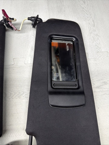 08-13 OEM BMW E92 328 335 M3 Coupe Right Left Pair Sun Visor Black Felt