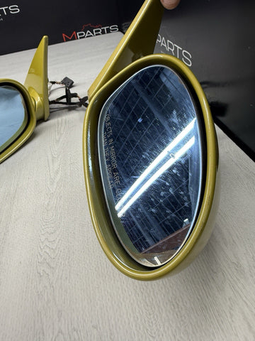 01-06 BMW E46 M3 Side View Door Mirrors Pair Phoenix Yellow