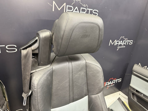 08-13 BMW E93 M3 Convertible Complete Interior Seats Black Silverstone Novillo