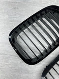 BMW 01-06 E46 M3 Front Kidney Grilles Gloss Black Set
