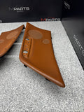 01-06 BMW E46 M3 Convertible Door Upper Arm Rest Armrest Pads Cinnamon