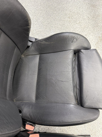 01-06 BMW E46 M3 Convertible Interior Front Non Heated Seats Black
