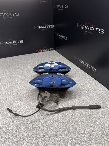 BMW 15-20 F80 F82 F83 M3 M4 Front Brake Calipers OEM Blue