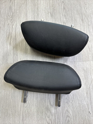 2001-2006 BMW E46 M3 Coupe Black Rear Headrests Head Rests Pair OEM