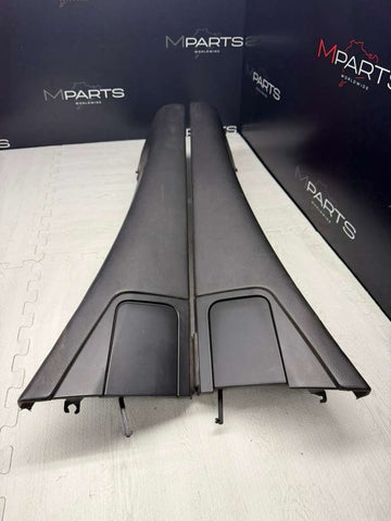 BMW 01-06 E46 325 330 M3 OEM Convertible Rear Top Lateral Trims Panels Black