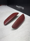BMW E46 325 330 M3 Convertible Rear Imola Red Upper Armrest Pads 7894431 7894432