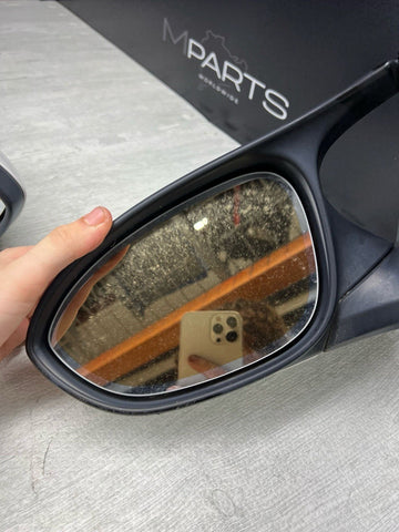 08-13 BMW E92 E93 M3 Left Right Fold Mirrors Matte Black / Alpine White