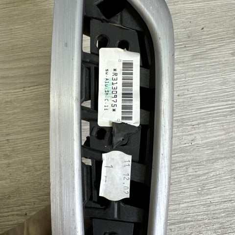 01-06 BMW OEM E46 M3 Brushed Aluminum/Black Vert Trim Armrest Left Driver Rear