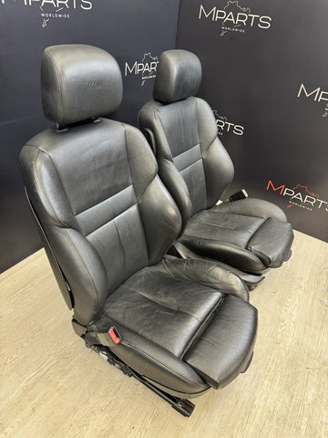 06-10 BMW E63 M6 Front Merino Black Leather Heated Left Right Sport Seat Set OEM