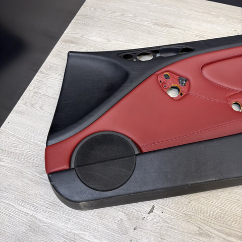 01-06 BMW E46 M3 FRONT RIGHT PASSENGER SIDE DOOR PANEL CARD IMOLA RED OEM