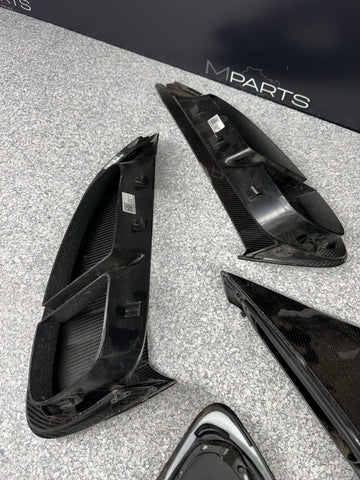 OEM Porsche 718 Cayman 982 GT4RS Weissach Carbon Air Intake Trims Set 982853990