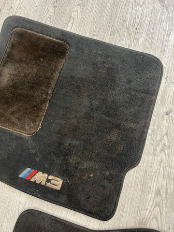 Used Genuine 01-06 BMW E46 M3 Convertible Carpets Floor Mats Black Front & Rear