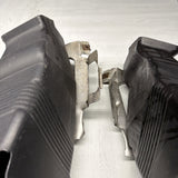 BMW E46 M3 OEM (2001-2006) BRAKE AIR INLET DUCTS + BRACKETS PAIR *2 BROKEN TABS*