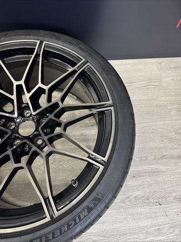 BMW M3 M4 G80 G82 G83 21-25 826M BLACK 20" REAR WHEEL RIM OEM 20x10.5