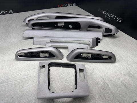 01-06 BMW E46 M3 Convertible Interior Armrests Trim Set Brushed Aluminum *Notes*