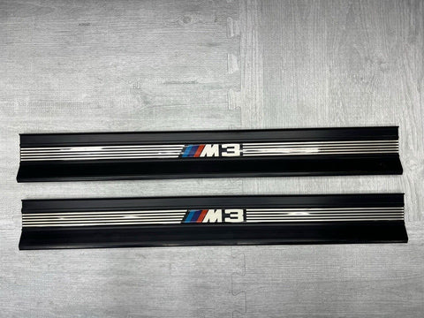 OEM BMW E36 M3 Sedan Front & Rear Left Right Door Sill Trim Cover Set Black