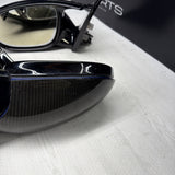 08-13 BMW E92 E93 M3 Left Right Fold Mirrors Gloss Black / Blue/ Carbon Caps