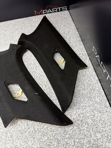 01-06 BMW E46 330CI M3 Coupe Rear C Pillars Trims Panels Black Pair OEM *Notes*