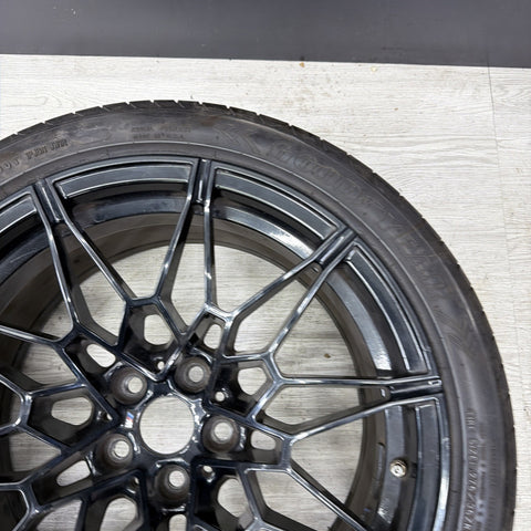 OEM BMW G82 G83 G80 M3 Rear Wheel Rim Style 826M R20x10.5" ET20 Black w/Tire