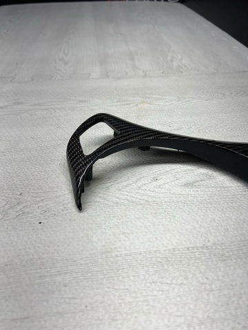08-13 BMW E90 E92 E93 M3 Lower Steering Wheel Trim Cover Plate Carbon Fiber