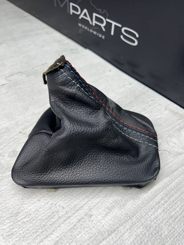 BMW E46 323 325 330 M3 Leather Shift Shifter Tri Stitch Boot Cover + Ring