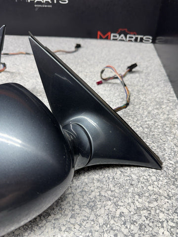 00-03 BMW E39 M5 Front Side Mirrors Power Fold OEM Anthracite Metallic