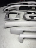 01-06 BMW E46 M3 Coupe Interior Armrests Trim Set Brushed Aluminum *Tab