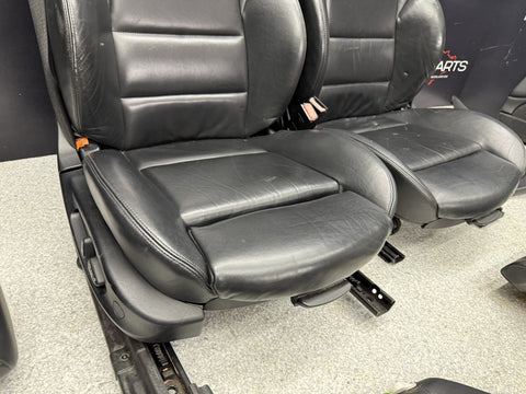 01-06 BMW E46 M3 Convertible Interior Heated Seats Nappa Black Set Complete