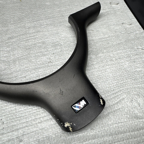 OEM 01-06 BMW E46 M3 Lower Steering Wheel Trim Cover Plate Titan Shadow Grey