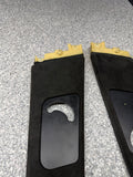 99-03 BMW E39 M5 B-Pillar Column Interior Upper Cover Pair Alcantara OEM