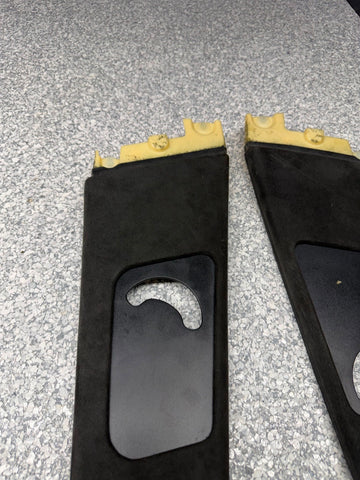 99-03 BMW E39 M5 B-Pillar Column Interior Upper Cover Pair Alcantara OEM