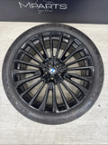 BMW 19-24 G07 X7 22x9.5 22" OEM Front Wheel Rim 6885144 36116885144 Gloss Black