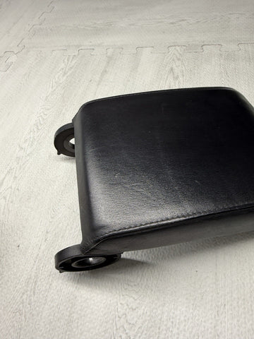 01-06 BMW E46 M3 Center Console Armrest Arm Rest Black Leather Top