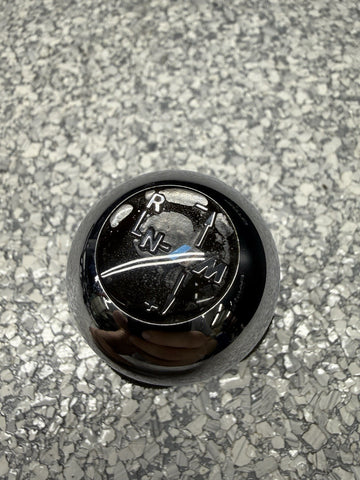 2004-2006 BMW E46 M3 SMG GEAR SHIFT KNOB NAPPA BLACK LEATHER / CHROME OEM