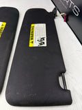 09-13 BMW M3 E92 Coupe Front Left and Right Sun Visor Black Set Pair OEM