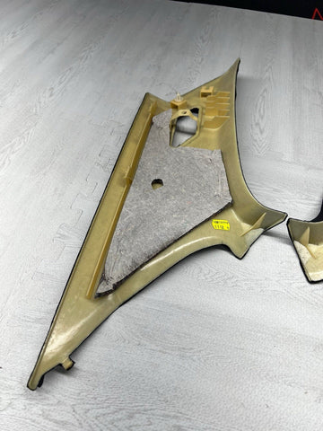 BMW E46 330CI M3 Coupe Rear C Pillars Trims Panels Black Pair OEM *Peeling