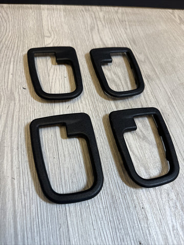 (4) Door Handles Housing Trims 1996-1999 BMW E36 Sedan Interior Black OEM