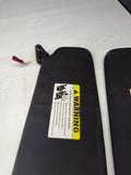 09-13 BMW M3 E92 Coupe Front Left and Right Sun Visor Black Set Pair OEM