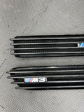 01-06 BMW E46 M3 Left Right Fender Vent Grilles Grills Trims Sprayed Black