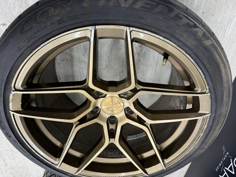 Rohana RFX11 5x120 19x9.5 19x11 Brushed Bronze Rims Wheels Set