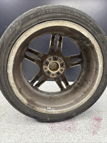 OEM BMW F10 F13 Front Wheel Rim 19x8.5 ET33 Double Spoke Style 351 Silver *Crack