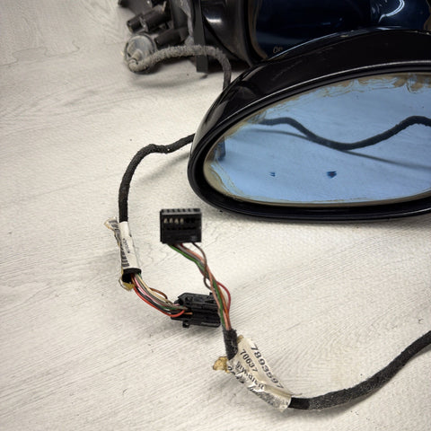 01-06 BMW E46 M3 Side View Door Mirrors Pair Carbon Black  *Notes*