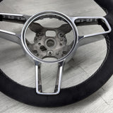 PORSCHE 991 GT3 991.2 GT 3 RS 997.2 BLK LEATHER PDK SHIFT STERRING WHEEL RED TOP