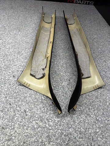 01-06 BMW E46 M3 Coupe Front A Pillars Black Original OEM Pair *Notes