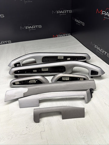 01-06 BMW E46 M3 Convertible Interior Armrests Trim Set Brushed Aluminum *Notes*